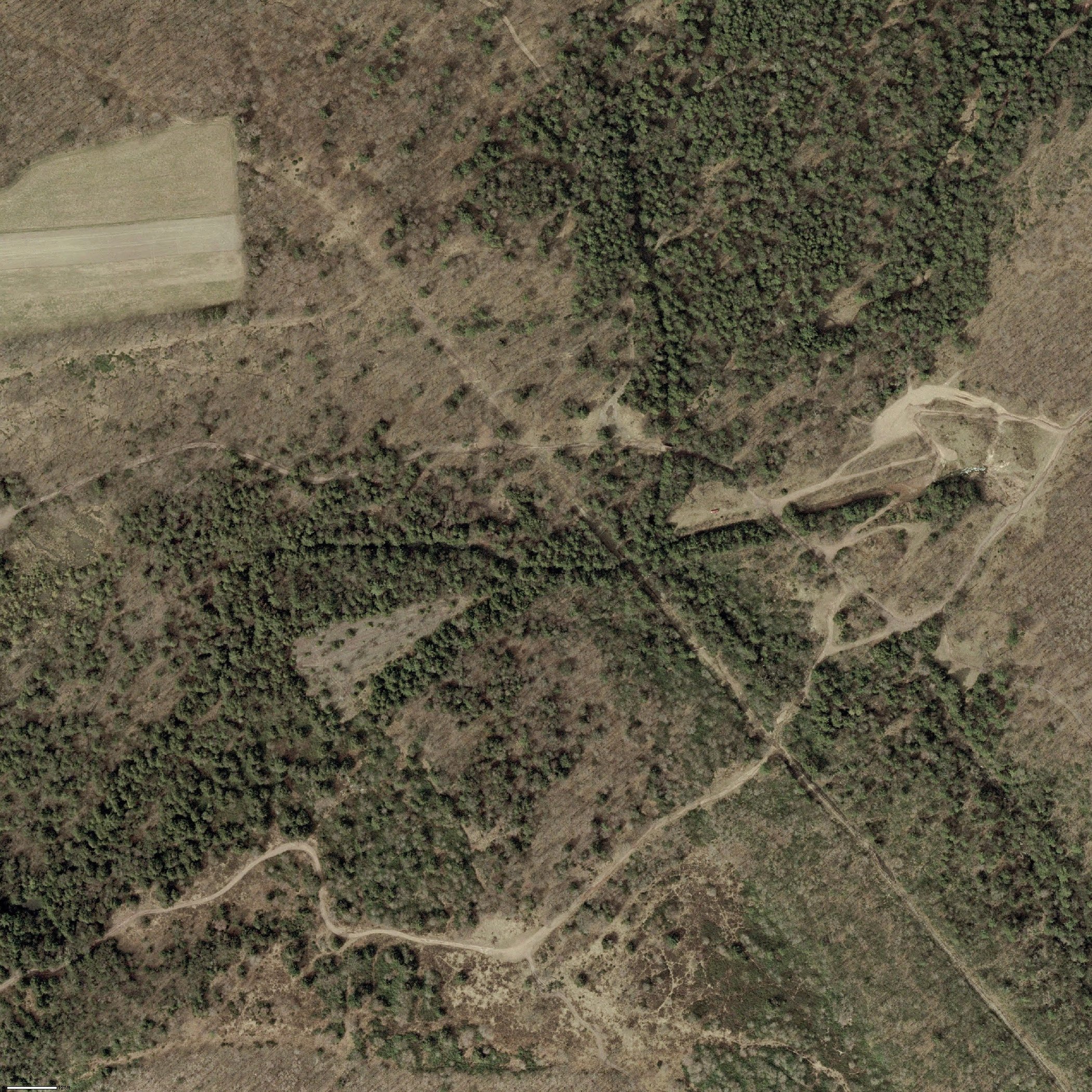 Aerial photograph of audenreid treatment system before construction